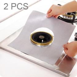 2 Pcs Teflon Gas Furnace Surface Ultra-thin Fibre Material Stovetop Protective Cleaning Pad Size:...