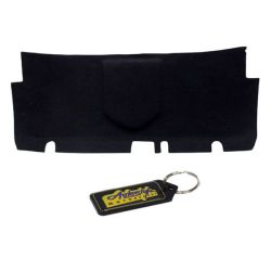 Bmw E30 Boot Lid Carpet Cover - Black & Gel Key Holder