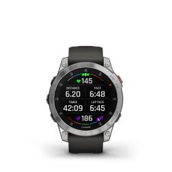 Garmin Epix Gen 2 - Slate Stainless Steel With Black Silicone Band
