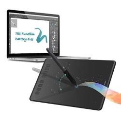 Huion Inspiroy H950P Drawing Tablets Digital Drawing Pad Computer Graphic Tablet Tilt Feature Battery-free Pen 8192 Pressure Sensitivity And 8 User-defined Shortcuts
