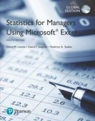 Statistics For Managers Using Microsoft Excel Paperback Global Ed Of 8th Revised Ed
