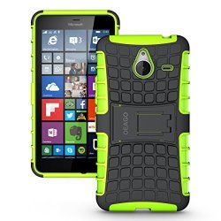 OEAGO Microsoft Nokia Lumia 640 XL Case Cover - Tough Rugged Dual Layer Protective Case With Kickstand For Microsoft Nokia Lumia 640 XL 2015 Release - Green