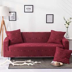 Womaco Printed Sofa Slipcover Stretch Couch Covers Sofa Cover For Couches - Sofa Dark Red