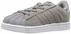 Adidas Originals Baby Superstar Elastic Sneaker Solid Gray solid Gray white 5K