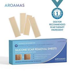 Aroamas Professional Silicone C-section Scar Removal Sheets Soft Adhesive Fabric Strips Drug-free Relieves Itching Remove Keloid Scars Acne. 5.9 1.57 4 Pcs 2 Month Supply Beige