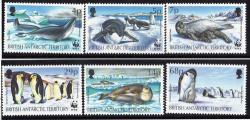 British Antarctic Territory 1992 "seals & Penguins" Set Of 6 Umm. Sg 208-213. Cat 10 50 Pounds.