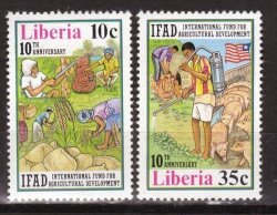 Liberia 1988 Sg 1706-7 Inter. Fund Agricultural Development Complete Unmounted Mint Set