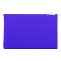 Universal 14220 Hanging File Folders 1 5 Tab 11 Point Stock Legal Violet Box Of 25