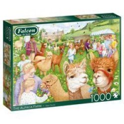 Falcon Jigsaw Puzzle- The Alpaca Farm 1000 Pieces