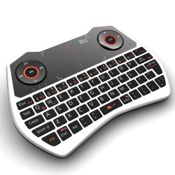 Rii Wireless Qwerty Backlit Game Touchpad Keyboard White