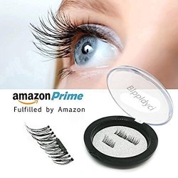 Carethys False Magnetic Eyelashes 3D Reusable Fake Eyelashes 2 Pairs 4 Pieces Ultra Thin Natural Look
