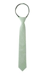 Spring Notion Boys' Linen Blend Necktie Sage S