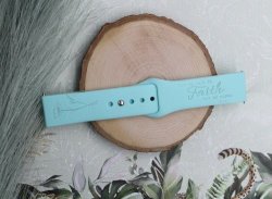 Walk By Faith Personalized Apple Watch Band - Apple 42 44 Large