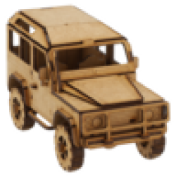 3D Buildable Wooden Model 4X4 Swb Vehicle