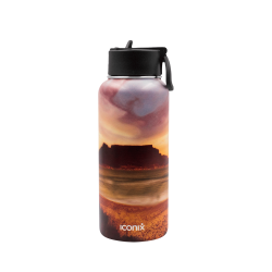 Table Mountain Golden Views Stainless Steel Hot And Cold Flask - Straw Lid - 540ML
