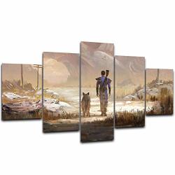 Fallout 4 Game Canvas Posters Home Decor Wall Art Framework 5 Pieces Paintings For Living Room HD Prints Pictures