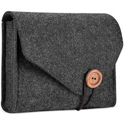 Procase Felt Storage Case Bag Portable Travel Electronics Accessories Organizer Pouch For Macbook Laptop Mouse Power Adapter Cables Power Bank Cellphone Accessories Charger SSD