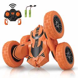 Invinzer Remote Control Car 4WD Off Road 360 Flip Double Sided Rotating Rc Stunt Car With 2 Rechargeable Batteries Car Gift Toy For 6-12