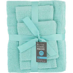 Clicks Bath Towel Set Turquoise 4 Piece