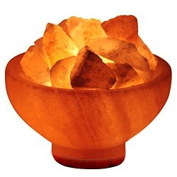 Crystal Allies Gallery Ca Slsfb-s Natural Himalayan Salt Fire Bowl Lamp With Rough Salt Chunks & Dimmable Switch 6