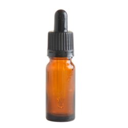 5ML Amber Glass Aromatherapy Bottle With Pipette - Black 18 52