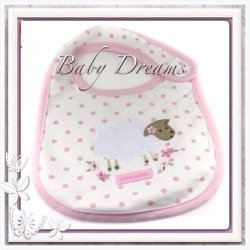 Baby Girl - Adorable L'il Lamb Top Quality Waterproof Soft Toweling Bib With Easy Velcro Closing