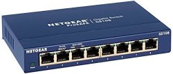 Netgear 8-PORT Gigabit Ethernet Unmanaged Switch Sturdy Metal Desktop Plug-and-play Prosafe Lifetime Protection GS108 Renewed