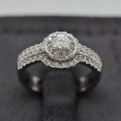 9CT White Gold Engagement Ring