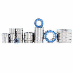 Rc Bearing Kit Compatible With Traxxas E-revo 2.0 Vxl Abec 3 Blue Rubber Sealed Precision Ball Bearing Kit 32