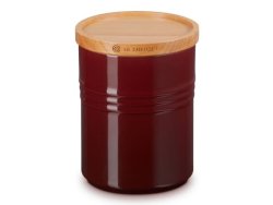 Le Creuset Medium Stoneware Storage Jar With Wooden Lid Rhone