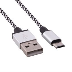 Woven Style Micro USB To USB 2.0 Data Charger Cable For Samsung Galaxy S6 S5 S Iv Note 5 ...