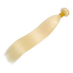 Jgmi 613 Platinum Blonde Bundles With Frontal Brazilian Straight Human Hair Bundles 100% Virgin Human Hair Extensions 16" Bundle