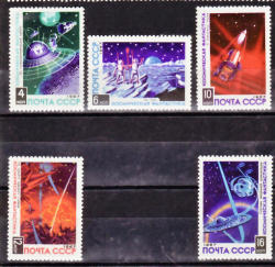Russia 1967 Space Sg 3468-72 Complete Set Mint