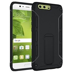 Addguan Huawei P10 Plus Case Stylish Heavy Duty Shock Proof Armour Protection Case Cover With Stent Function For Huawei P10 Plus Case Black
