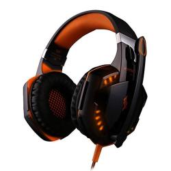 SENHAI Kotion Each G2000 Gaming Headset Earphone 3.5MM Jack With LED Backlit And MIC Stereo Bass Noise Cancelling For Computer Game Player By Black + Orange