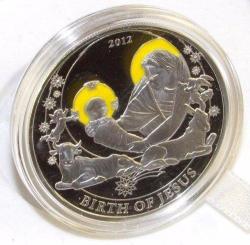 Palau 2 Dollars Birth Of Jesus Biblical Stories Religion Silver Coin 2012 Rare