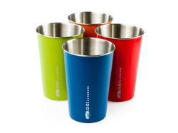 GSI Outdoors Glacier Painted Stainless Steel Pint Cups Set Of 4