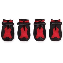 Casual Canine Polyester X-treme Weather Dog Boots Small Red