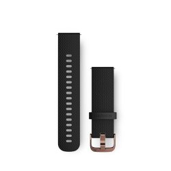 Garmin Quick Release Bands 20 Mm - Black With Rose Gold Hardware