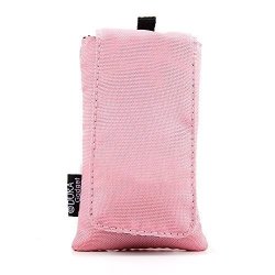 Pink 'soft' Design Cushioned Case Pouch With Red Interior Lining And Belt Loop - For The Ihealth Air Pulse Oximete PO3 - By Duragadget