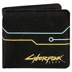 Jinx Cyberpunk 2077 Hack Bi-fold Nylon Wallet Black yellow Standard Size