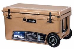 Seavilis Milee-heavy Duty Wheeled Cooler 70QT Dark Tan $50 Accessories Sent Free With Hanging Wire Basket Cooler Divider And Cup Holder.