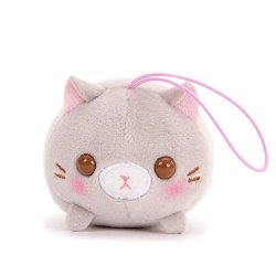 Amuse Cat Plushie MINI Strap Stuffed Animal Mc Japan Mochikko Grey Neko