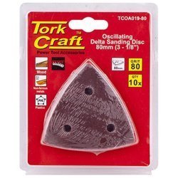 Tork Craft Delta Shape 80grit Oscilating Sandpaper A o 80mm 10 Pack