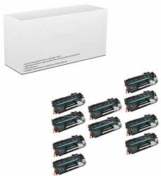 Am-ink 10-PACK Compatible Toner Cartridge 05A CE505A Replacement For Hp Laserjet P2035 P2055DN P2035N P2055D P0255X P2055 P2035 2035 2055 Toner Printer Black