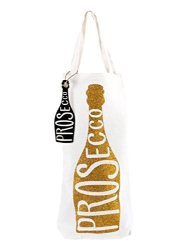 Benerini ' Prosecco' Glitter Canvas Bottle Gift Bag With Handle