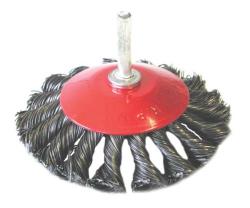 Knotted Bevel Brush With Shaft - 100mm Diameter