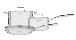 : Grano Stainless Steel Cookware Set With Tri-ply Body 3 PC Set- 65140 106
