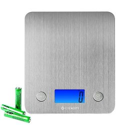 Etekcity Digital Kitchen Scale Multifunction Food Scale With 30% Larger Stainless Steel Platform 11lb 5kg 3 Gp Batteries Included