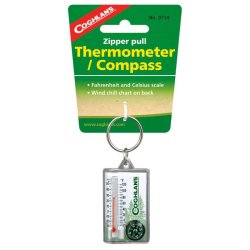 Coghlan's Zipper Pull Thermometer Compass